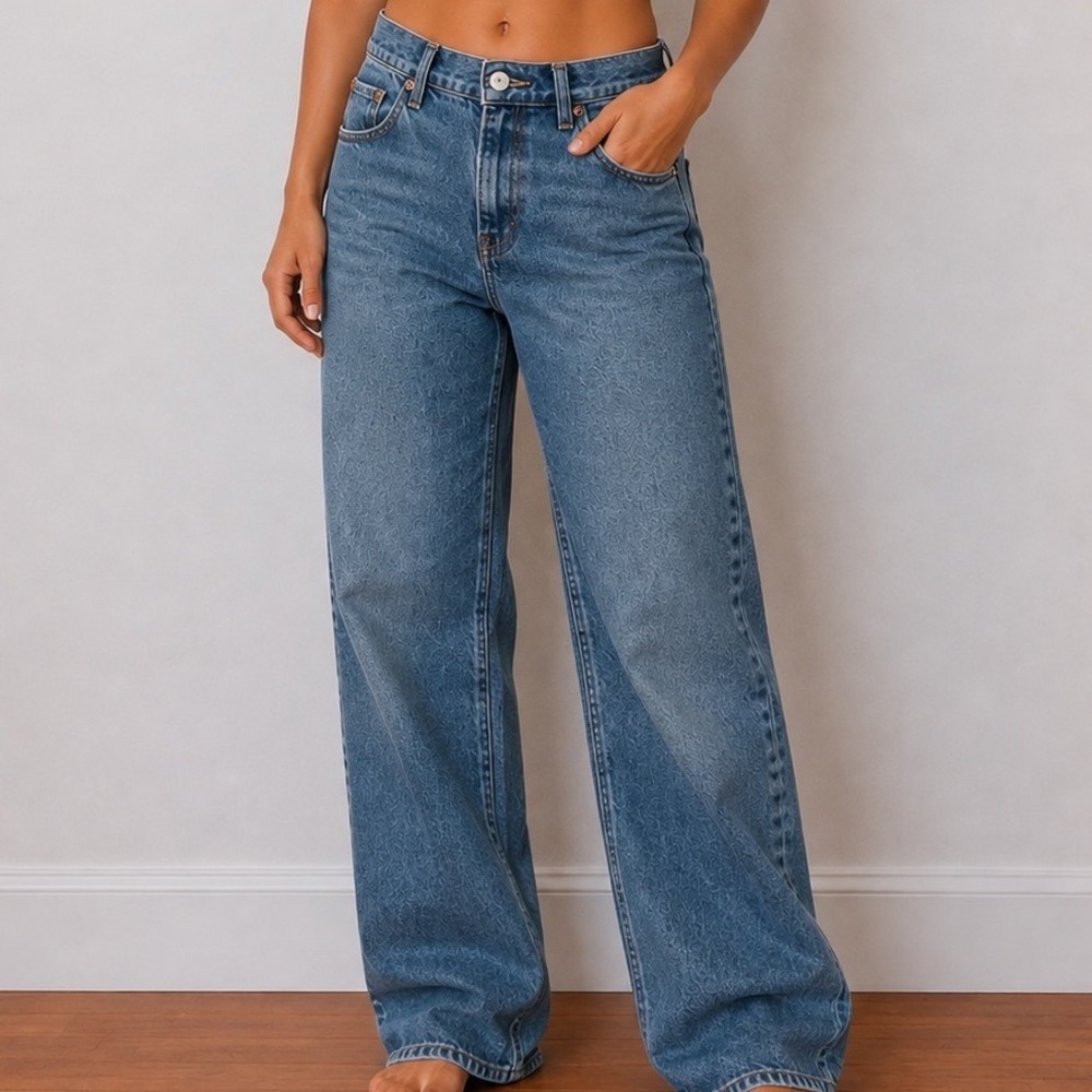 Abercrombie & Fitch 90s Relaxed Jeans Women's 30 Extra Short High Rise Wide Leg